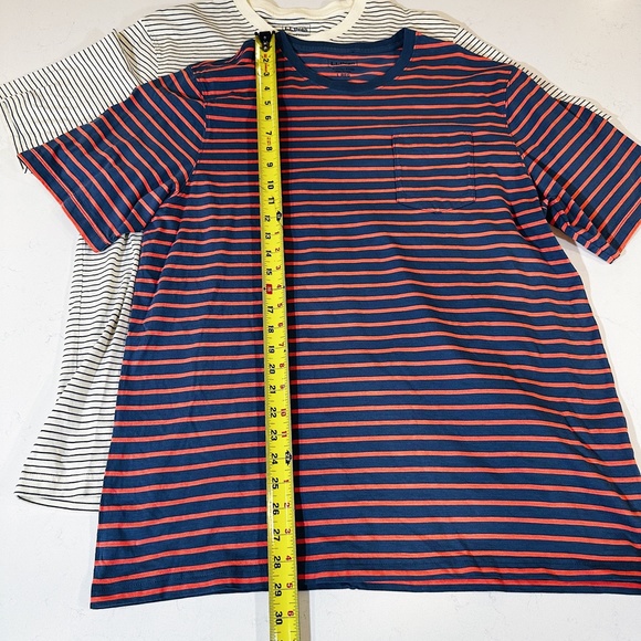 L.L. Bean Men T-Shirt Lot of 2 - Size Large - Striped - Picture 3 of 6